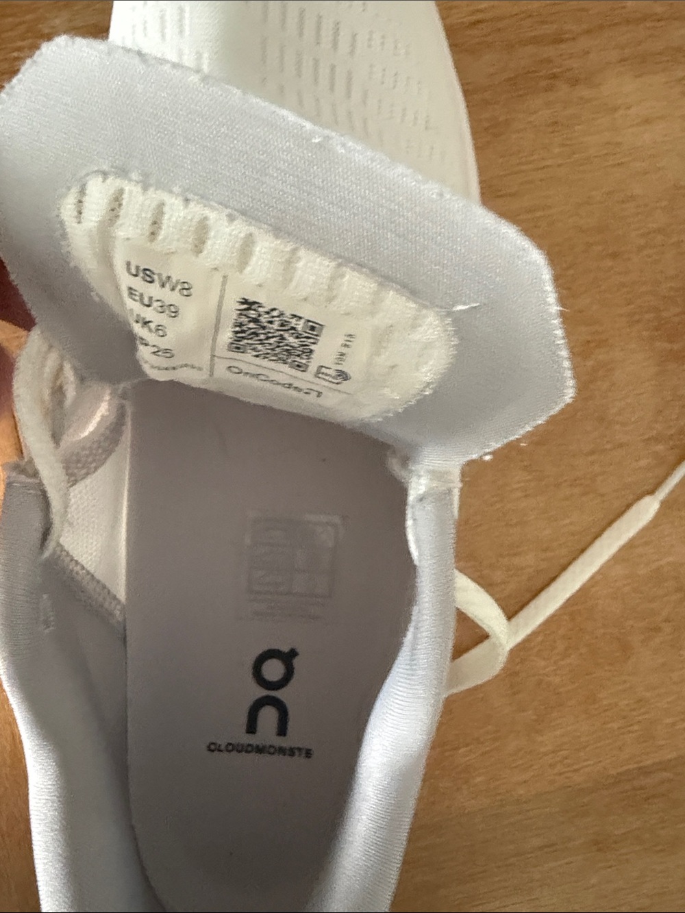 On Running Cloudmonster 1 Sneakers - All White / White Women’s Sz 8 - Picture 9 of 10